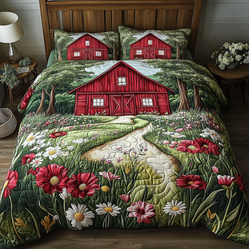 Cottage Dreams 3-Piece Quilted Bedding Set NCU0NVH718