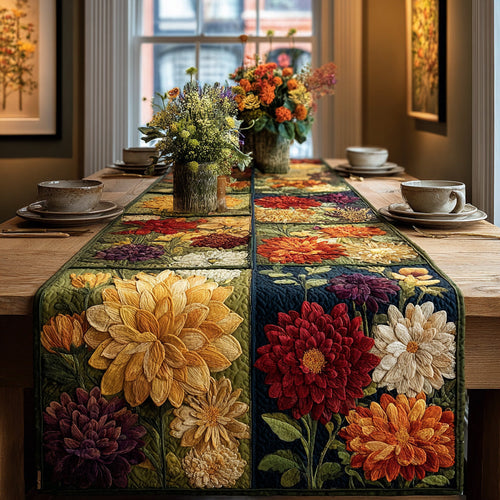 Cottage Florals Quilted Table Runner NCU0LDH356