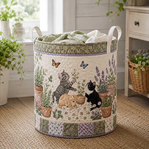 Cottage Garden Friends Quilted Laundry Basket NCU0DV2343