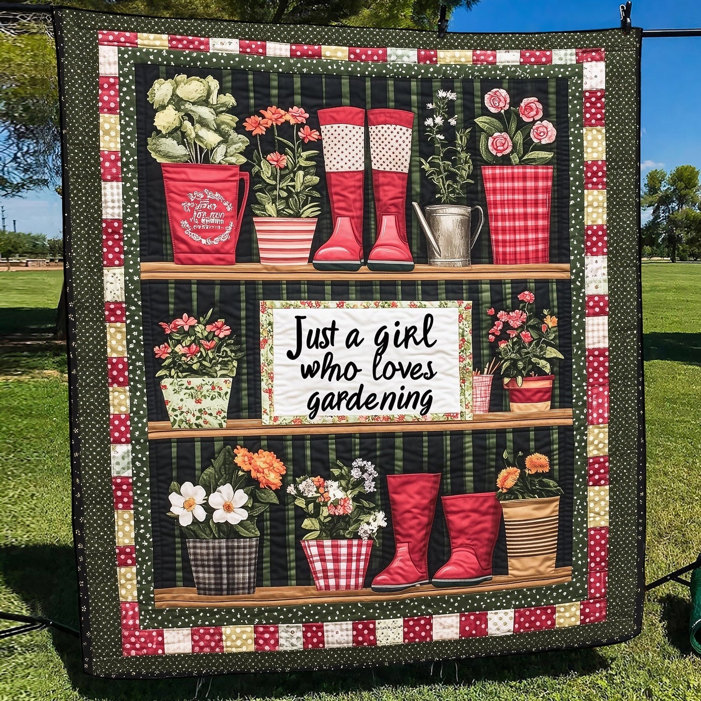 Cottage Garden Quilted Blanket NCU0TH1441