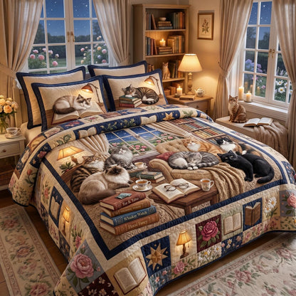 Cottage Paws 3-Piece Quilted Bedding Set NCU0DV2203