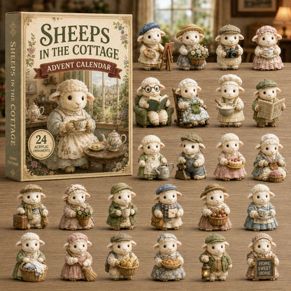 CHRISMAST KICKOFF 40% OFF - Cottage Sheep Life Advent Calendar 2026 - 24-Day Festive Countdown, Acrylic Charms Blind Box - Gift For Sheep Lovers AC0TM162