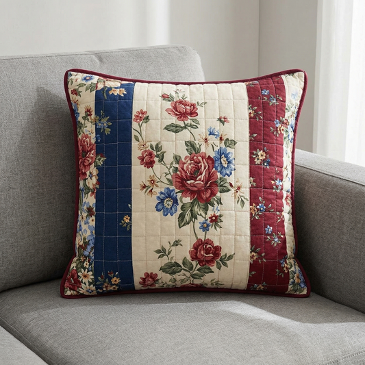 Cottage Stripe Quilted Pillow Case NCU0XD1623
