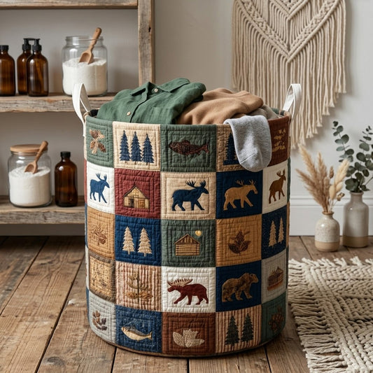 Cottage Trails Quilted Laundry Basket NCU0PVL815