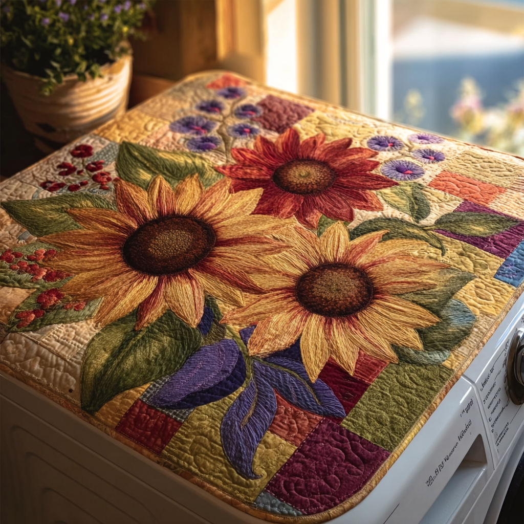 Country Glow Quilted Washer and Dryer Cover NCU0DV710