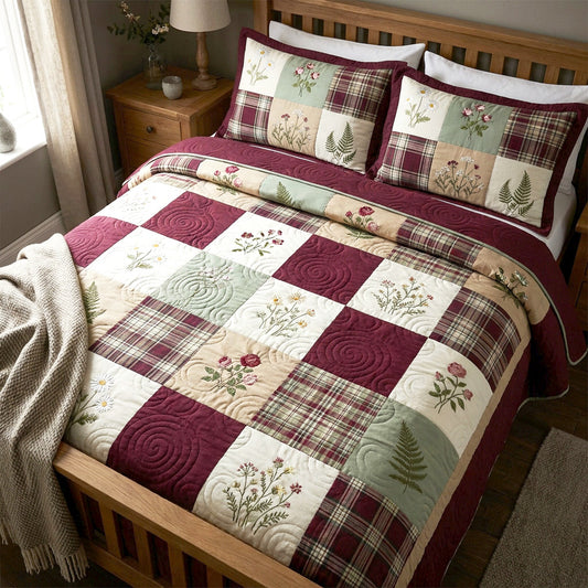 Country Berry 3-Piece Quilted Bedding Set NCU0NTV1006