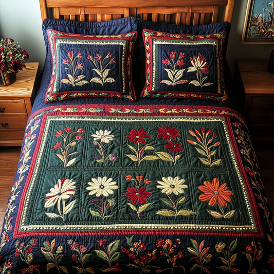 Country Bloom 3-Piece Quilted Bedding Set NCU0DDK448