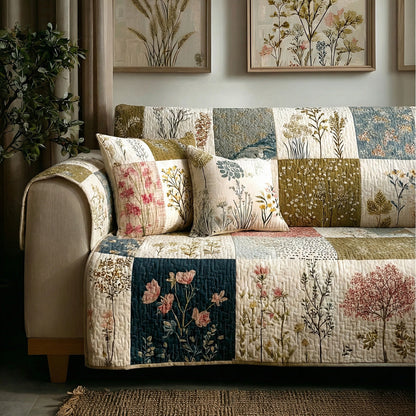 Country Blossom Quilted Sofa Cover NCU0LDH397
