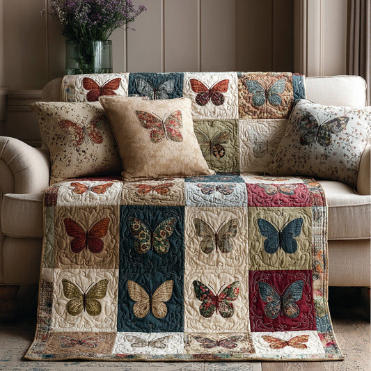 Country Butterflies Quilted Blanket NCU0LDH486