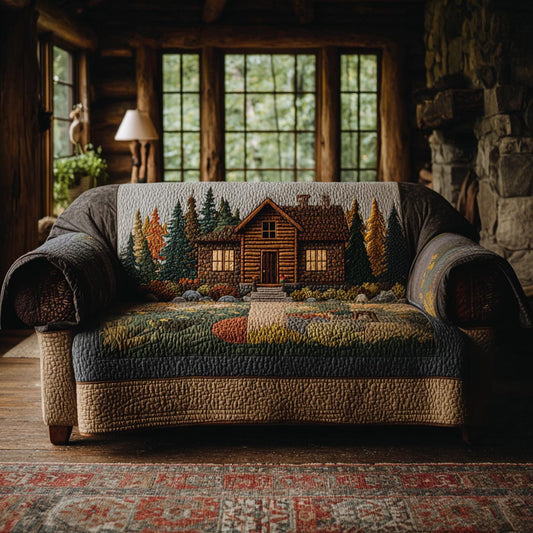 Country Cabin Quilted Sofa Cover NCU0DV1866