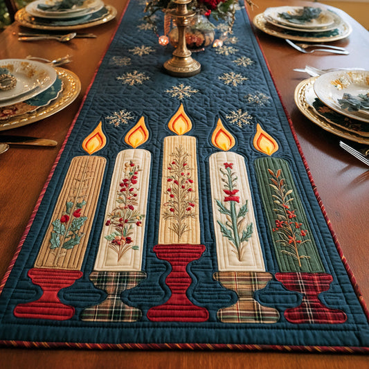 Country Candle Set Quilted Table Runner NCU0HNH407