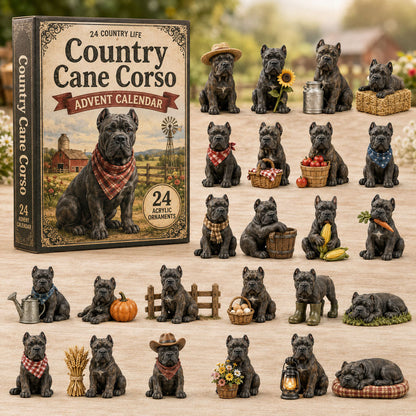 CHRISTMAS KICKOFF 40% OFF - Country Cane Corso Advent Calendar 2026 - 24-Day Festive Countdown, Acrylic Charms Blind Box - Gift For Cane Corso Lovers AC0NT239