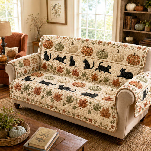 Country Cat Quilted Sofa Cover NCU0NTD2131