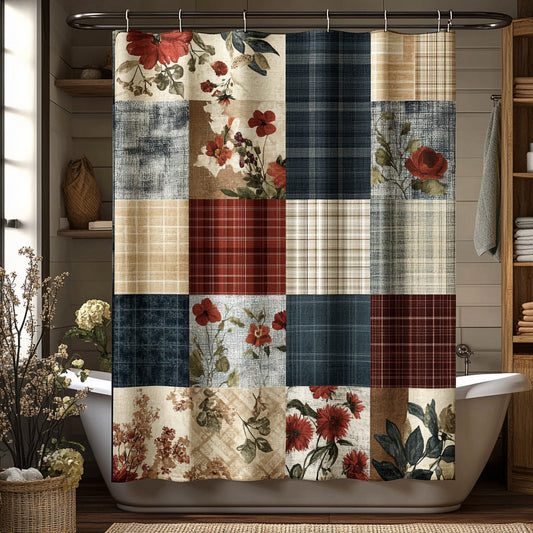 Country Checks Shower Curtain NCU0LDH409