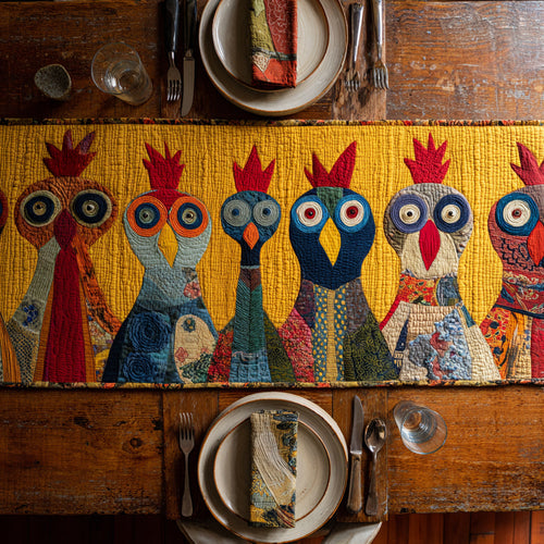 Country Chicken Quilted Table Runner NCU0HNH343