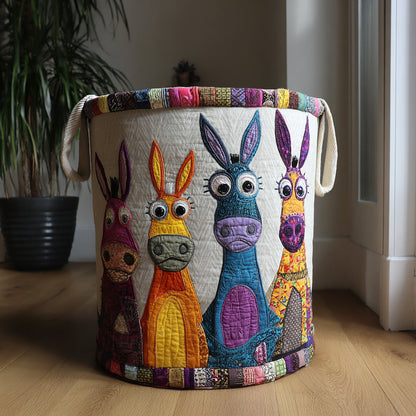 Country Chuckles Quilted Laundry Basket NCU0DV1698