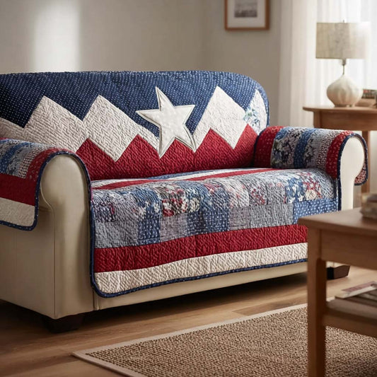 Country Echo Quilted Sofa Cover NCU0HNH951