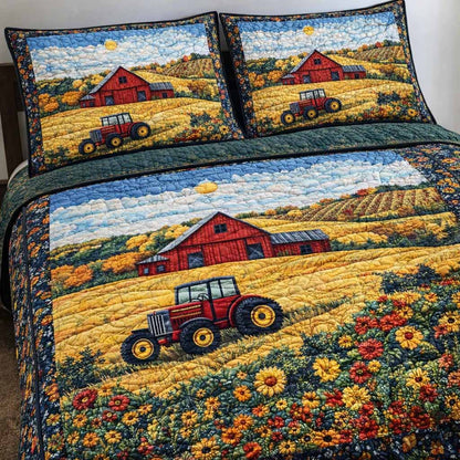 Country Fields 3-Piece Quilted Bedding Set NCU0NXD1685