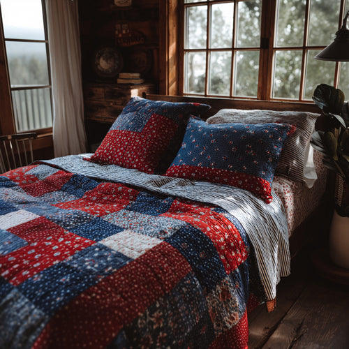 Country Floral Freedom 3-Piece Quilted Bedding Set NCU0PVL843