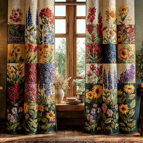 Country Garden Quilted Curtains NCU0PTT2104