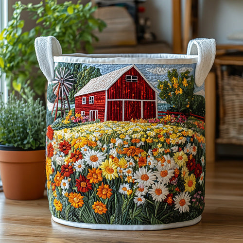 Country Haven Quilted Laundry Basket NCU0DV972