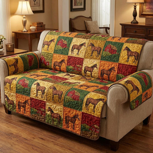 Country Hooves Quilted Sofa Cover NCU0NTD1598