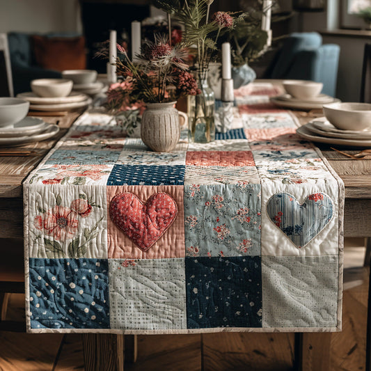 Country Love Patchwork Quilted Table Runner NCU0LDH317