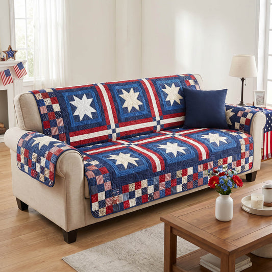 Country Patch Quilted Sofa Cover NCU0NTD1980