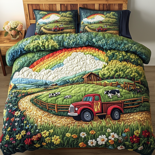Country Roads 3-Piece Quilted Bedding Set NCU0NVH291
