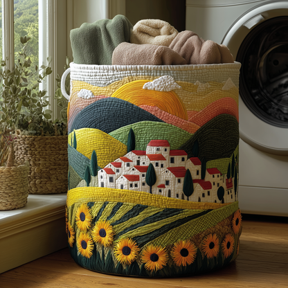 Countryside Dreams Quilted Laundry Basket NCU0TH2949