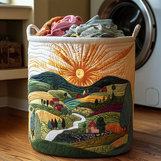 Countryside Horizon Quilted Laundry Basket NCU0HTT016