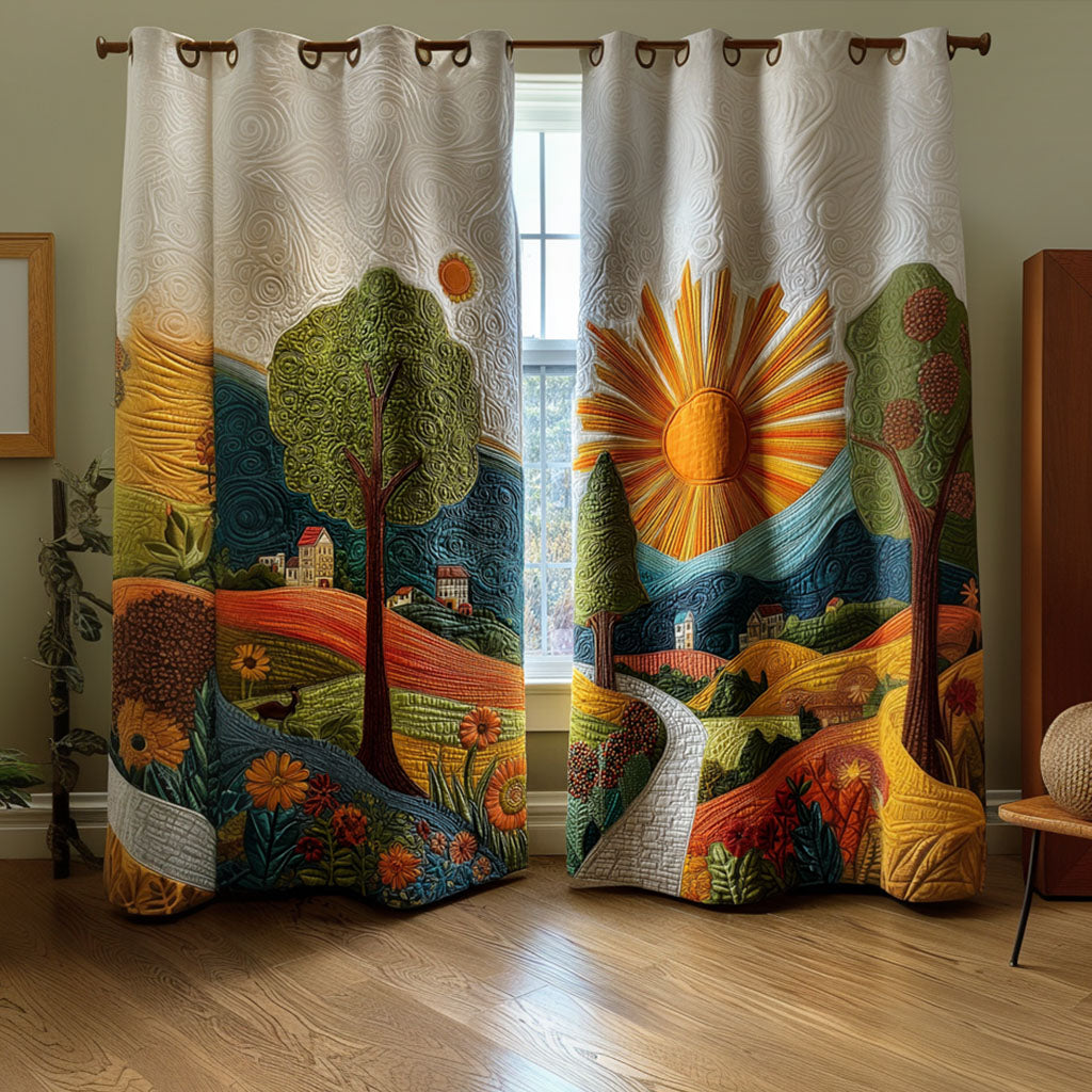 Countryside Rays Quilted Curtains NCU0PTT2115