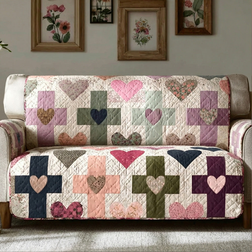 Covered By Grace Quilted Sofa Cover NCU0LDH335