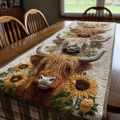 Cow Blossom Quilted Table Runner NCU0DV1572