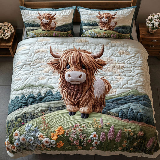 Cow Country 3-Piece Quilted Bedding Set NCU0PTT632