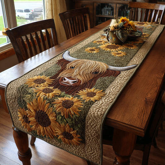 Cow Journey Quilted Table Runner NCU0DV1578