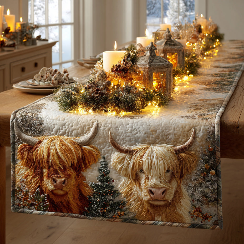 Cow Retreat Quilted Table Runner NCU0DV1574