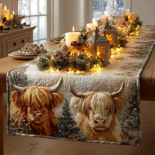 Cow Retreat Quilted Table Runner NCU0DV1574