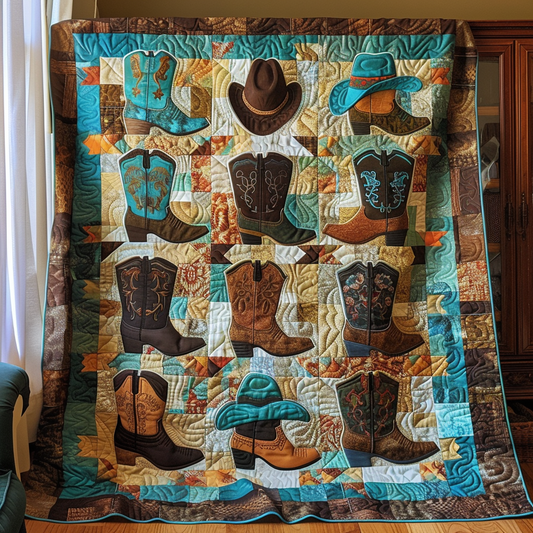 Cowboy Hat Haven Quilted Blanket NCU0TH667