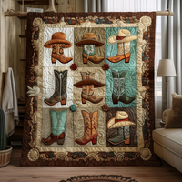 Cowboy Boot Chronicles Quilted Blanket NCU0DV018