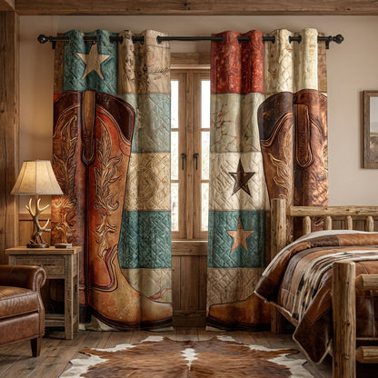 Cowboy Boots Quilted Curtains NCU0DDK2548