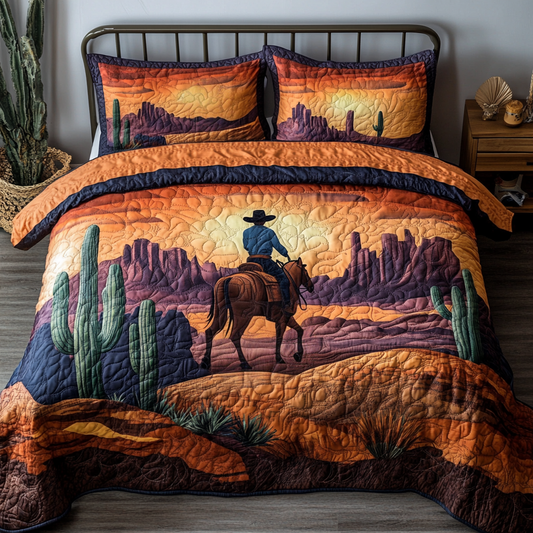 Cowboy Dream 3-Piece Quilted Bedding Set NCU0NVH599