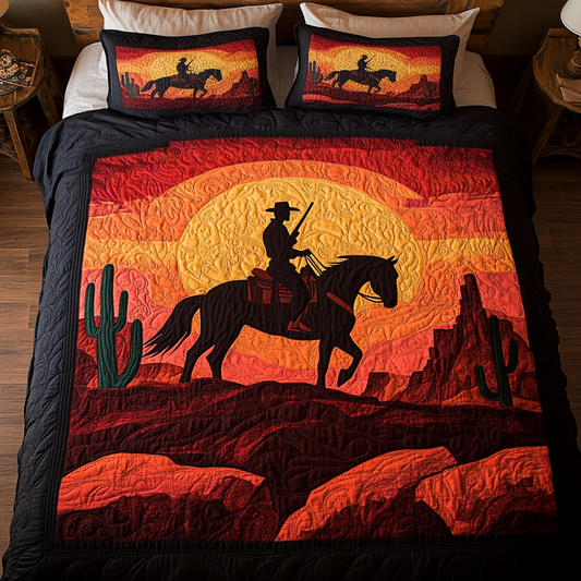 Cowboy Dreams 3-Piece Quilted Bedding Set NCU0VH584