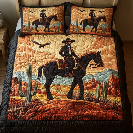 Cowboy Dusk 3-Piece Quilted Bedding Set NCU0VH587