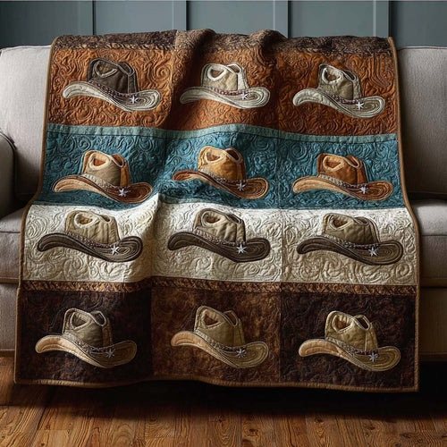 Cowboy Hats Quilted Blanket NCU0NNT2130