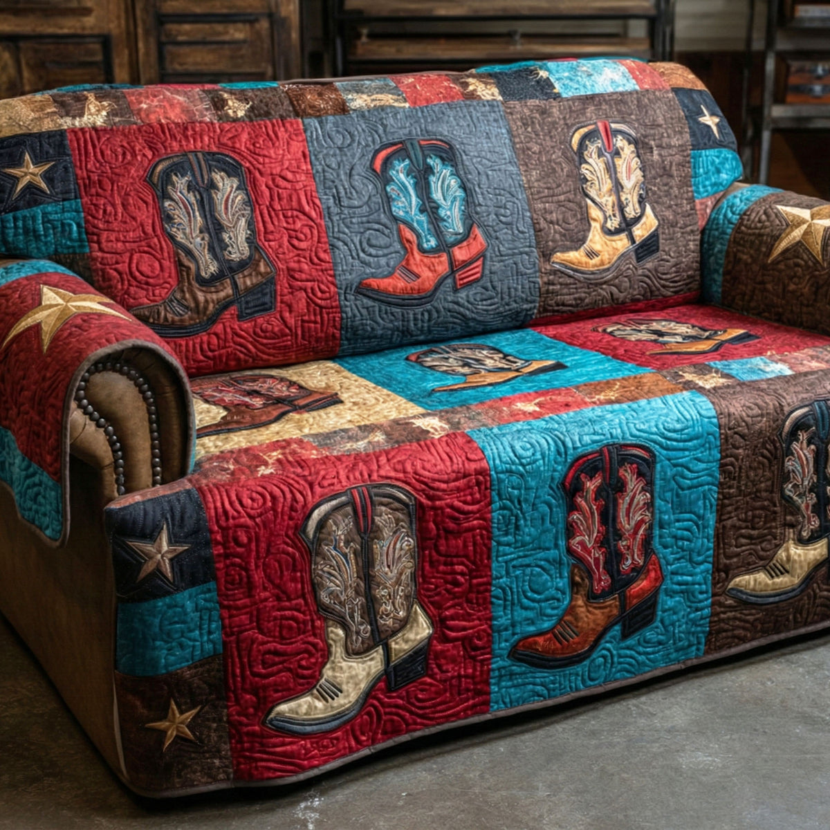 Cowboy Legacy Quilted Sofa Cover NCU0NTD1723