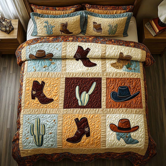 Cowboy Roots 3-Piece Quited Bedding Set NCU0NNT875