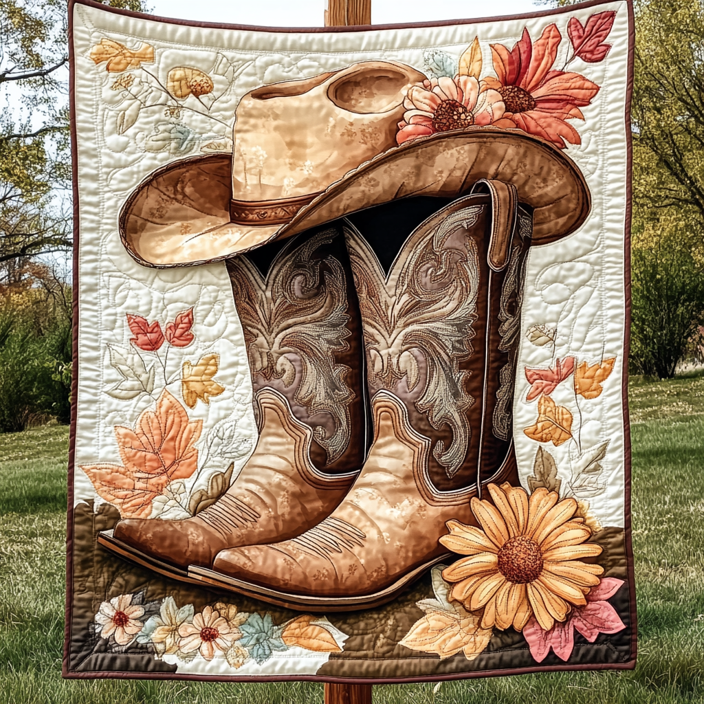 Cowgirl Sunshine Quilted Blanket NCU0VH283