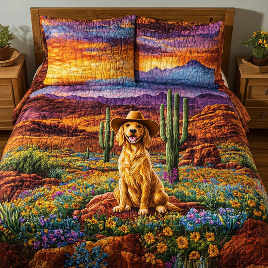 Cowpoke Cuddles 3-Piece Quilted Bedding Set NCU0NNT734