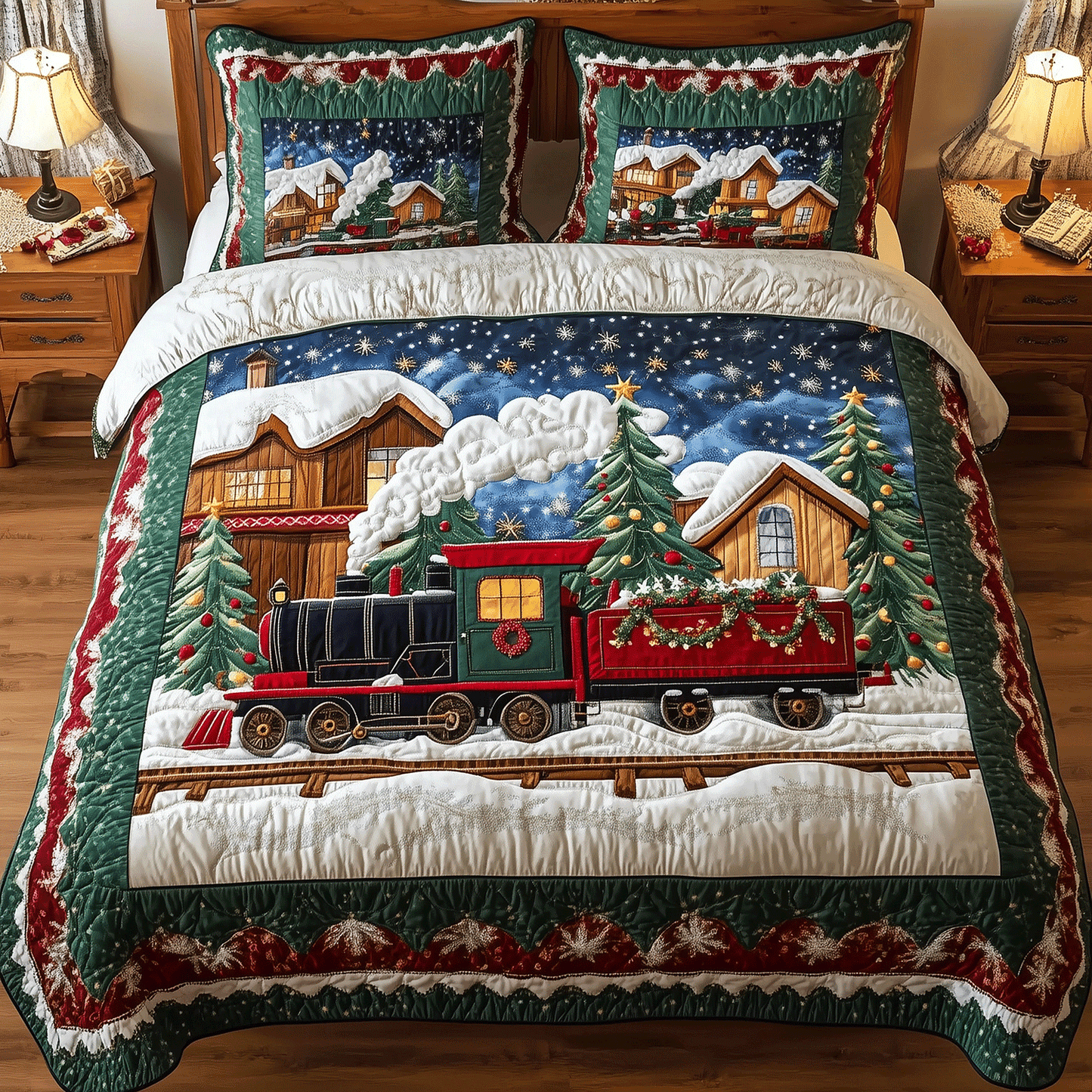 Cozy Cabin Express 3-Piece Quilted Bedding Set NCU0TH2181